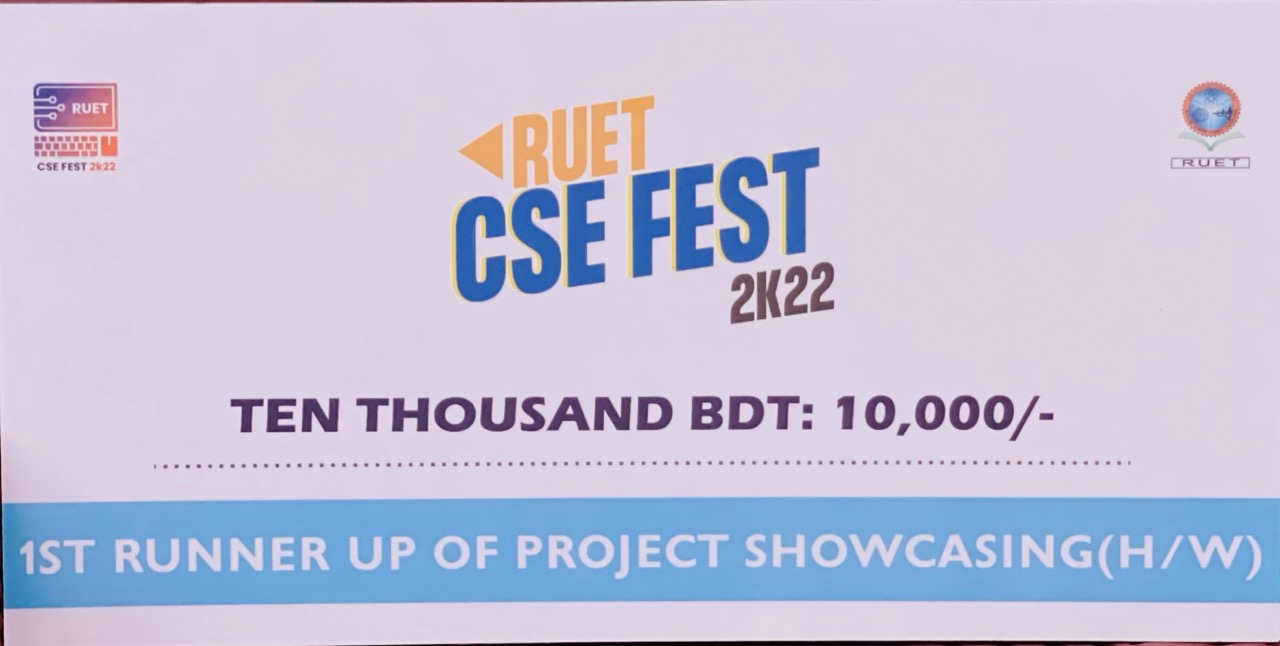 1st Runner Up - RUET CSE FEST 2K22